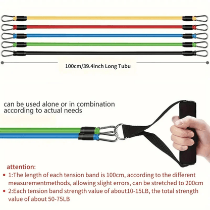 11 Piece Resistance Bands Set With Handles And Door Anchor 3
