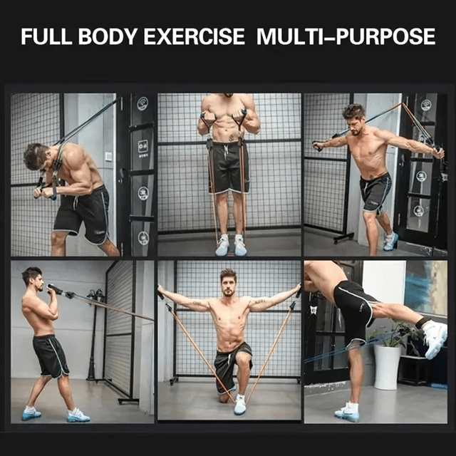 11 Piece Resistance Bands Set With Handles And Door Anchor 5