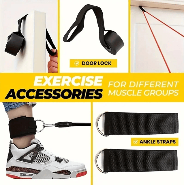 11 Piece Resistance Bands Set With Handles And Door Anchor 6