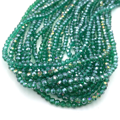 Crystal Beads Rondelle Loose Spacer Glass Faceted Beads For Jewelry Making DIY Needlework Bracelets 3