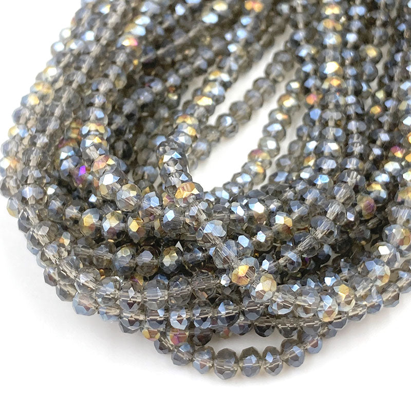 Crystal Beads Rondelle Loose Spacer Glass Faceted Beads for Jewelry Making, DIY Needlework, Bracelets & Jewelry