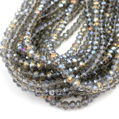 Crystal Beads Rondelle Loose Spacer Glass Faceted Beads for Jewelry Making, DIY Needlework, Bracelets & Jewelry
