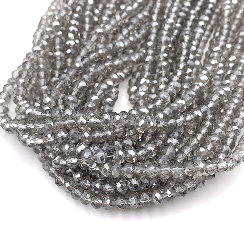 Crystal Beads Rondelle Loose Spacer Glass Faceted Beads for Jewelry Making, DIY Needlework, Bracelets & Jewelry
