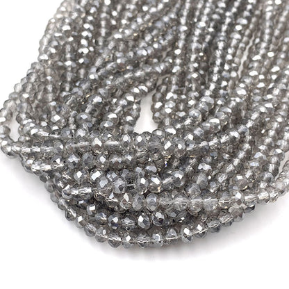 Crystal Beads Rondelle Loose Spacer Glass Faceted Beads for Jewelry Making, DIY Needlework, Bracelets & Jewelry