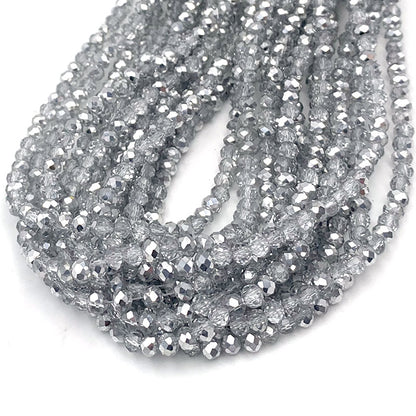 Crystal Beads Rondelle Loose Spacer Glass Faceted Beads for Jewelry Making, DIY Needlework, Bracelets & Jewelry