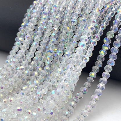 Crystal Beads Rondelle Loose Spacer Glass Faceted Beads for Jewelry Making, DIY Needlework, Bracelets & Jewelry