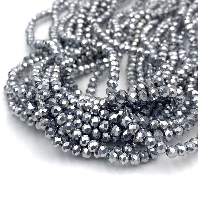 Crystal Beads Rondelle Loose Spacer Glass Faceted Beads for Jewelry Making, DIY Needlework, Bracelets & Jewelry