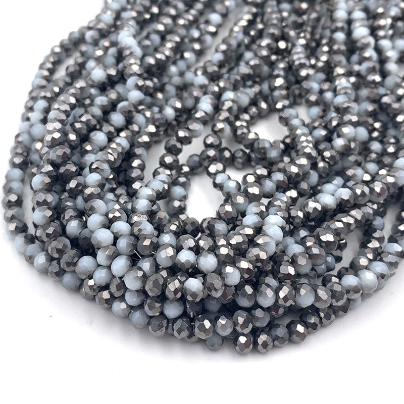 Crystal Beads Rondelle Loose Spacer Glass Faceted Beads for Jewelry Making, DIY Needlework, Bracelets & Jewelry