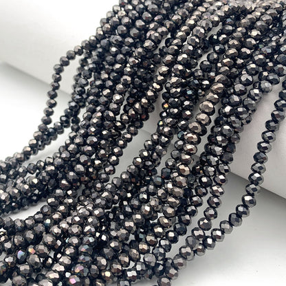 Crystal Beads Rondelle Loose Spacer Glass Faceted Beads for Jewelry Making, DIY Needlework, Bracelets & Jewelry