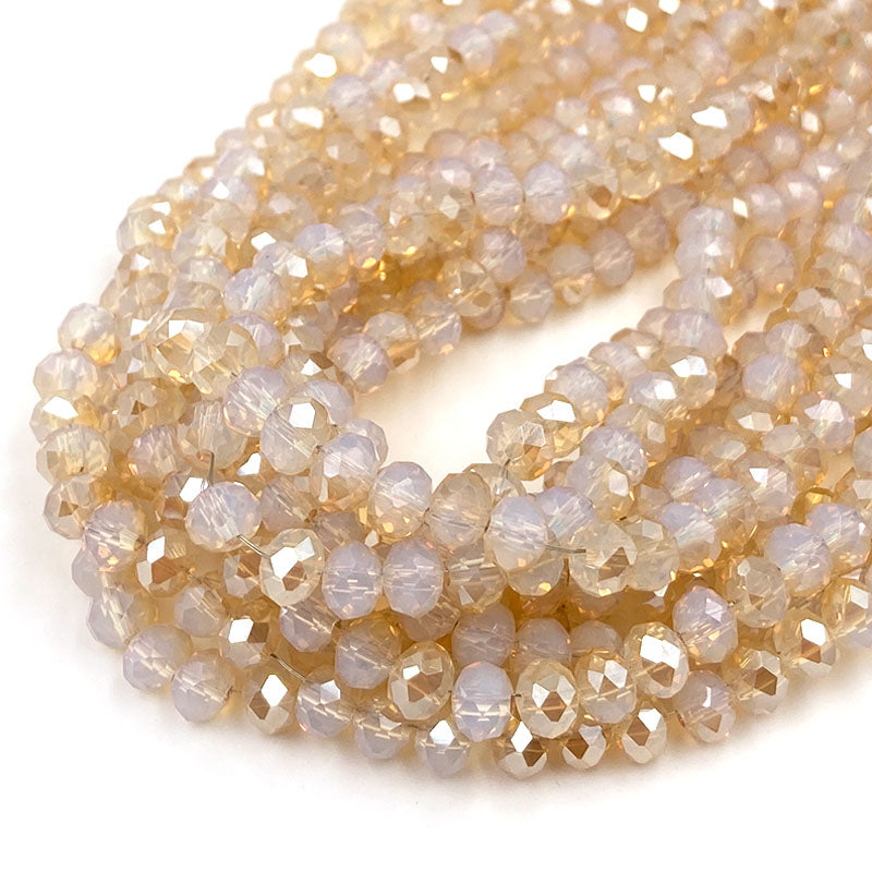 Crystal Beads Rondelle Loose Spacer Glass Faceted Beads for Jewelry Making, DIY Needlework, Bracelets & Jewelry