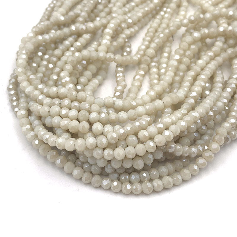 Crystal Beads Rondelle Loose Spacer Glass Faceted Beads for Jewelry Making, DIY Needlework, Bracelets & Jewelry