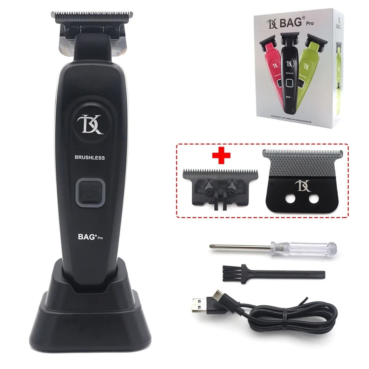 Professional Full Metal Hair Clipper With Ceramic Blade And Charging Base 11