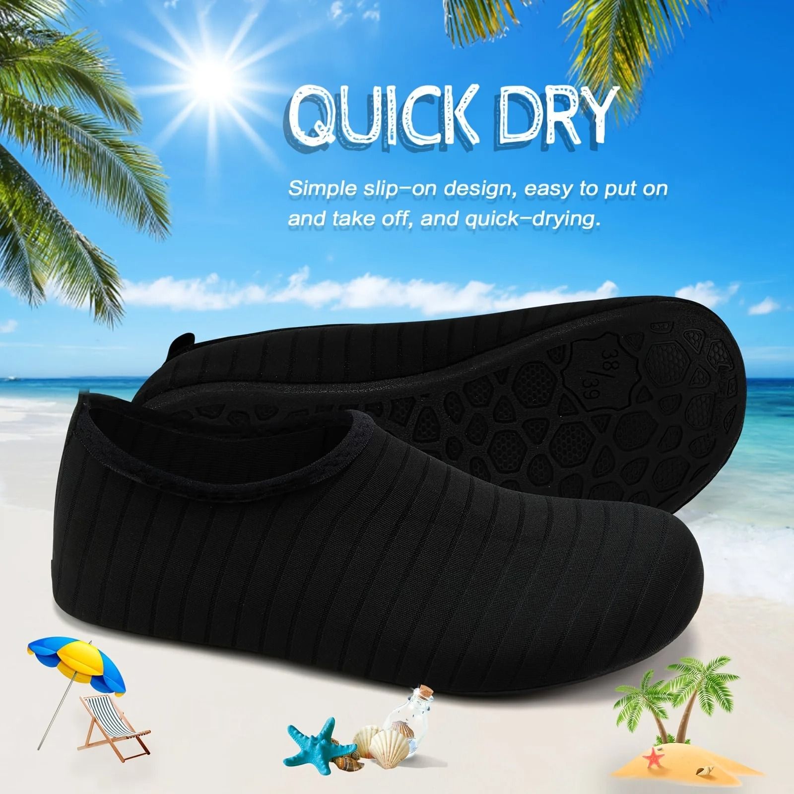 Water Shoes Barefoot Socks Anti Slip Quick Dry Beach Swim Shoes 1