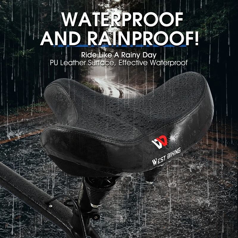 Ergonomic Soft Bicycle Saddle Wide Comfortable Cushion Seat 4