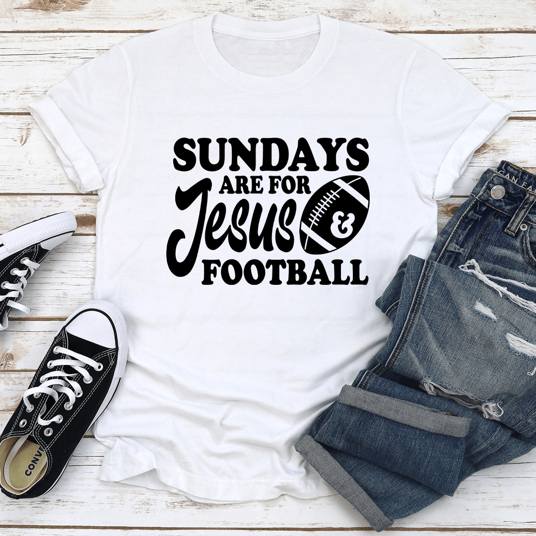 Sundays Are For Jesus  Football Tee 2