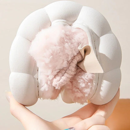Women Winter Warm Plush Slippers With Bow 3