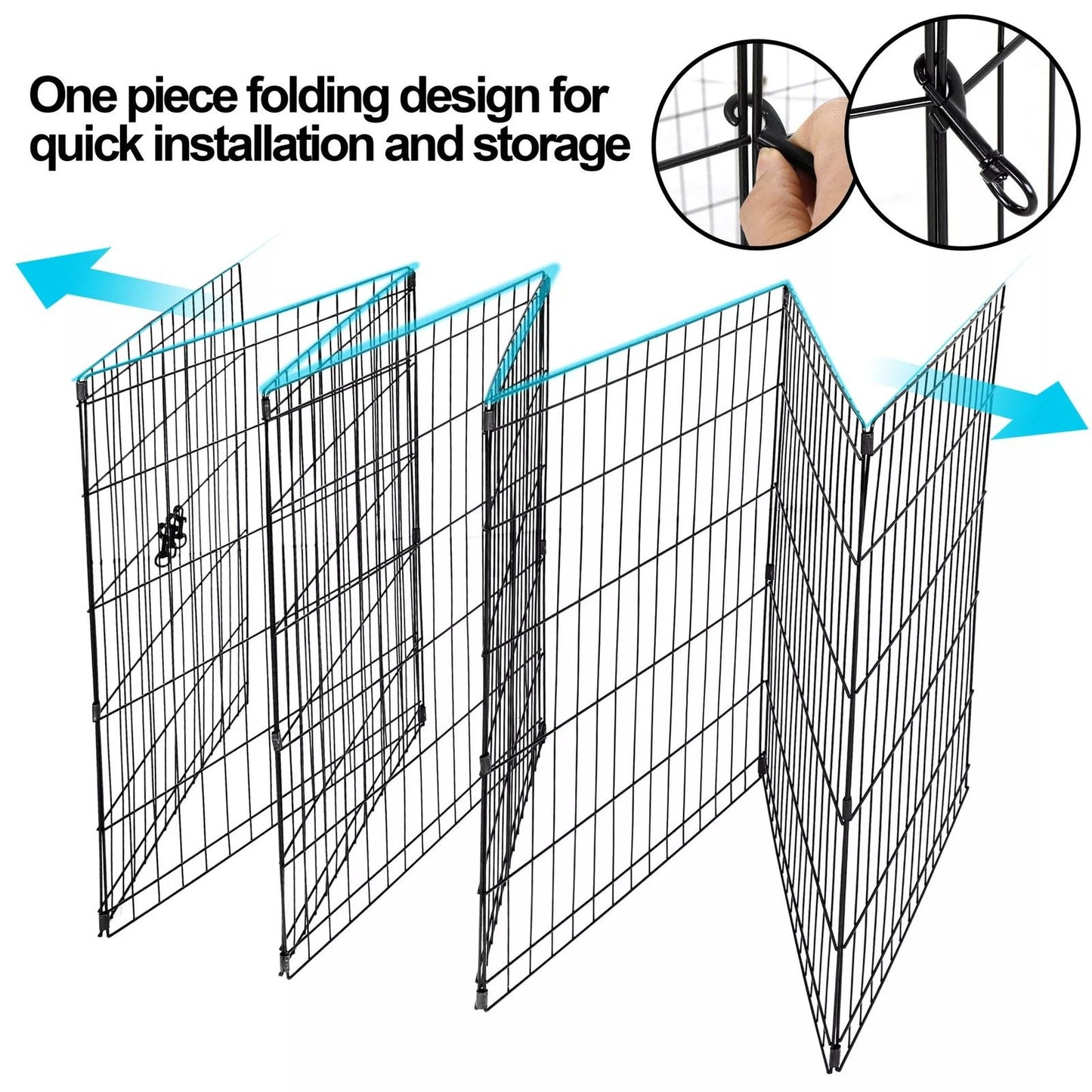 Pet Dog Playpen Exercise Fence Cage Kennel 8 Panel Indoor Outdoor Dog Fence Foldable Portable Pet P 1