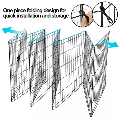 Pet Dog Playpen Exercise Fence Cage Kennel 8 Panel Indoor Outdoor Dog Fence Foldable Portable Pet P 1
