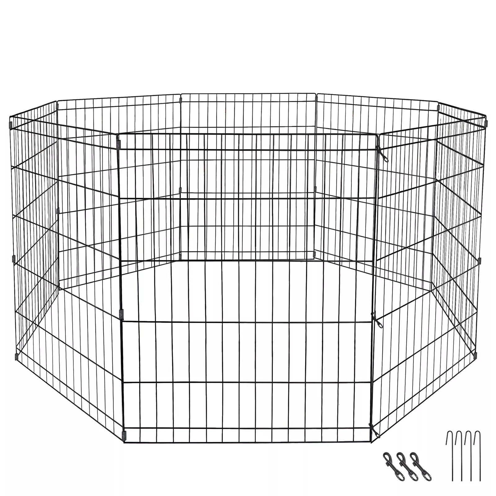 Pet Dog Playpen Exercise Fence Cage Kennel 8 Panel Indoor Outdoor Dog Fence Foldable Portable Pet P 6
