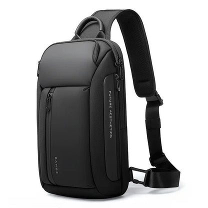 Mens Waterproof Oxford Crossbody Chest Bag With Large Capacity 5