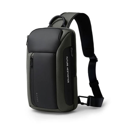 Mens Waterproof Oxford Crossbody Chest Bag With Large Capacity 6