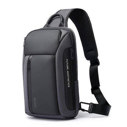 Mens Waterproof Oxford Crossbody Chest Bag With Large Capacity 7