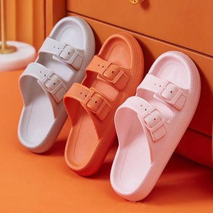 Platform Slippers For Women Soft Sole Cloud Slides Summer Non Slip Beach Sandals
