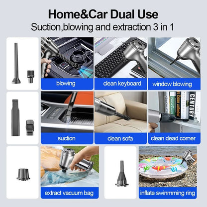 Car Vacuum Cleaner Powerful Wireless Handheld With Strong Suction 5
