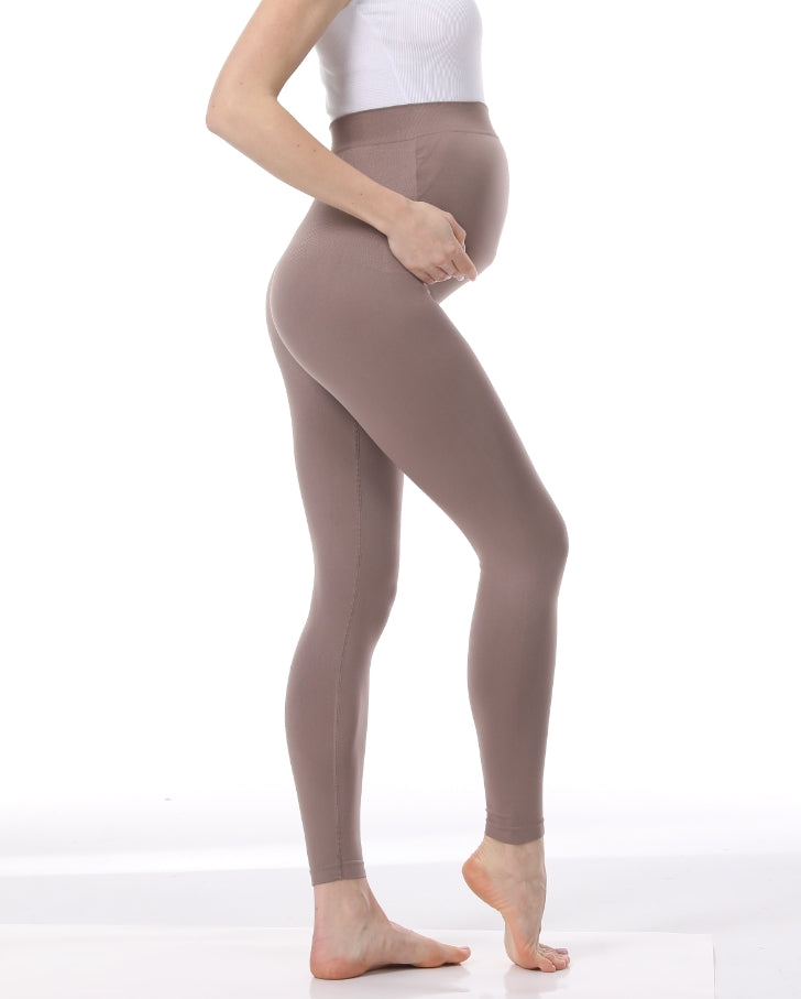 High Waist Pregnancy Leggings Belly Support Skinny Maternity Clothes Knitted Body Shaper Trousers F 1