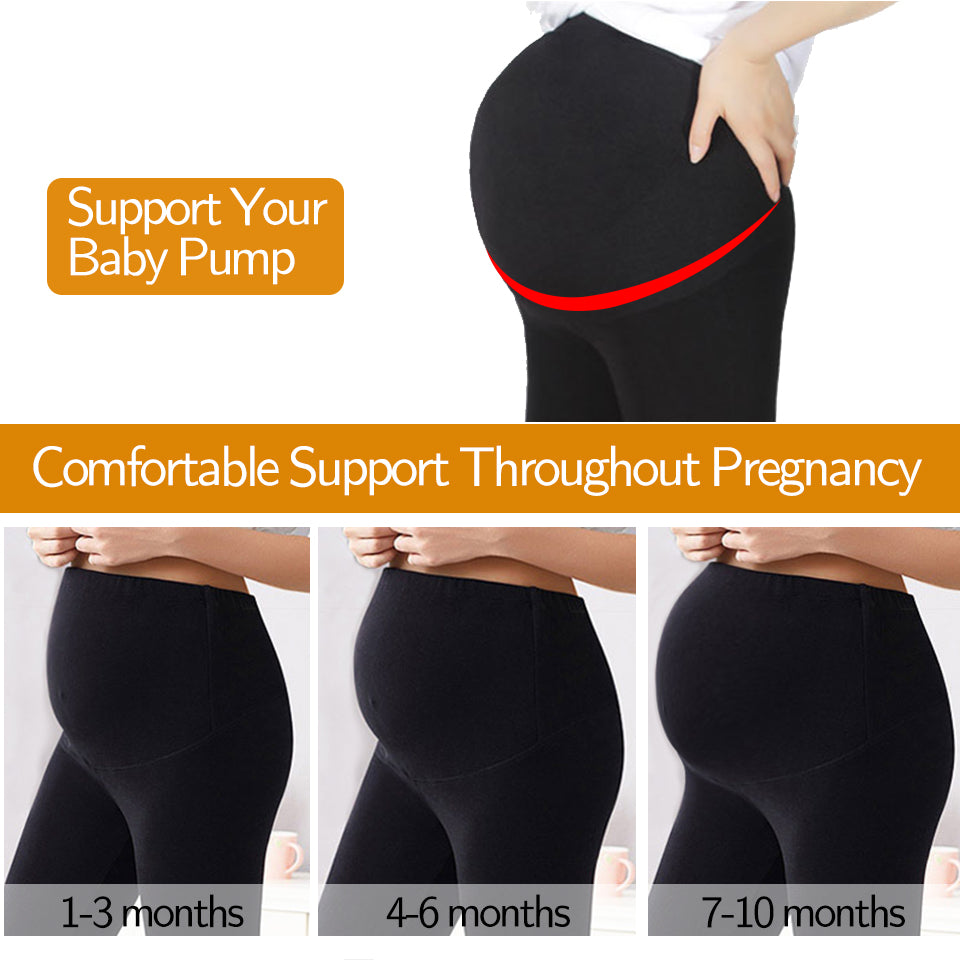 High Waist Pregnancy Leggings Belly Support Skinny Maternity Clothes Knitted Body Shaper Trousers F 2
