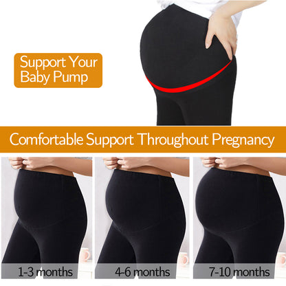 High Waist Pregnancy Leggings Belly Support Skinny Maternity Clothes Knitted Body Shaper Trousers F 2