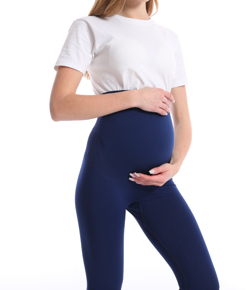 High Waist Pregnancy Leggings Belly Support Skinny Maternity Clothes Knitted Body Shaper Trousers F 7