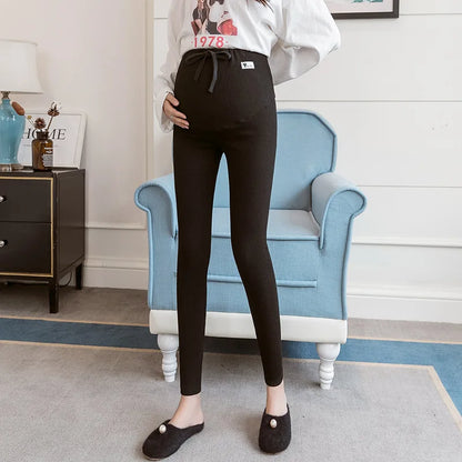 Big Size Maternity Leggings for Pregnant Woman Adjustable Waist, New Pregnancy Pants Thin Soft Cotton High Waist Clothes