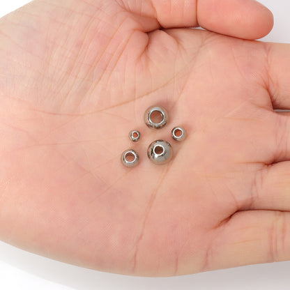 Gold Color Stainless Steel Spacer Beads Charms Loose Beads, Durable Metal Beads for DIY Jewelry, Bracelets & Necklaces