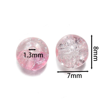 Glass Crackle Beads Loose Spacer Beads For DIY Jewelry Making Handmade Necklace Bracelet  Earring A 13