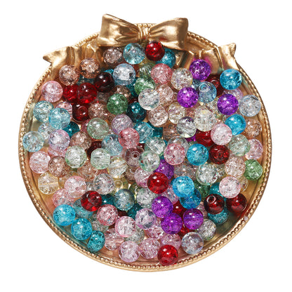 Glass Crackle Beads Loose Spacer Beads For DIY Jewelry Making Handmade Necklace Bracelet  Earring A 19