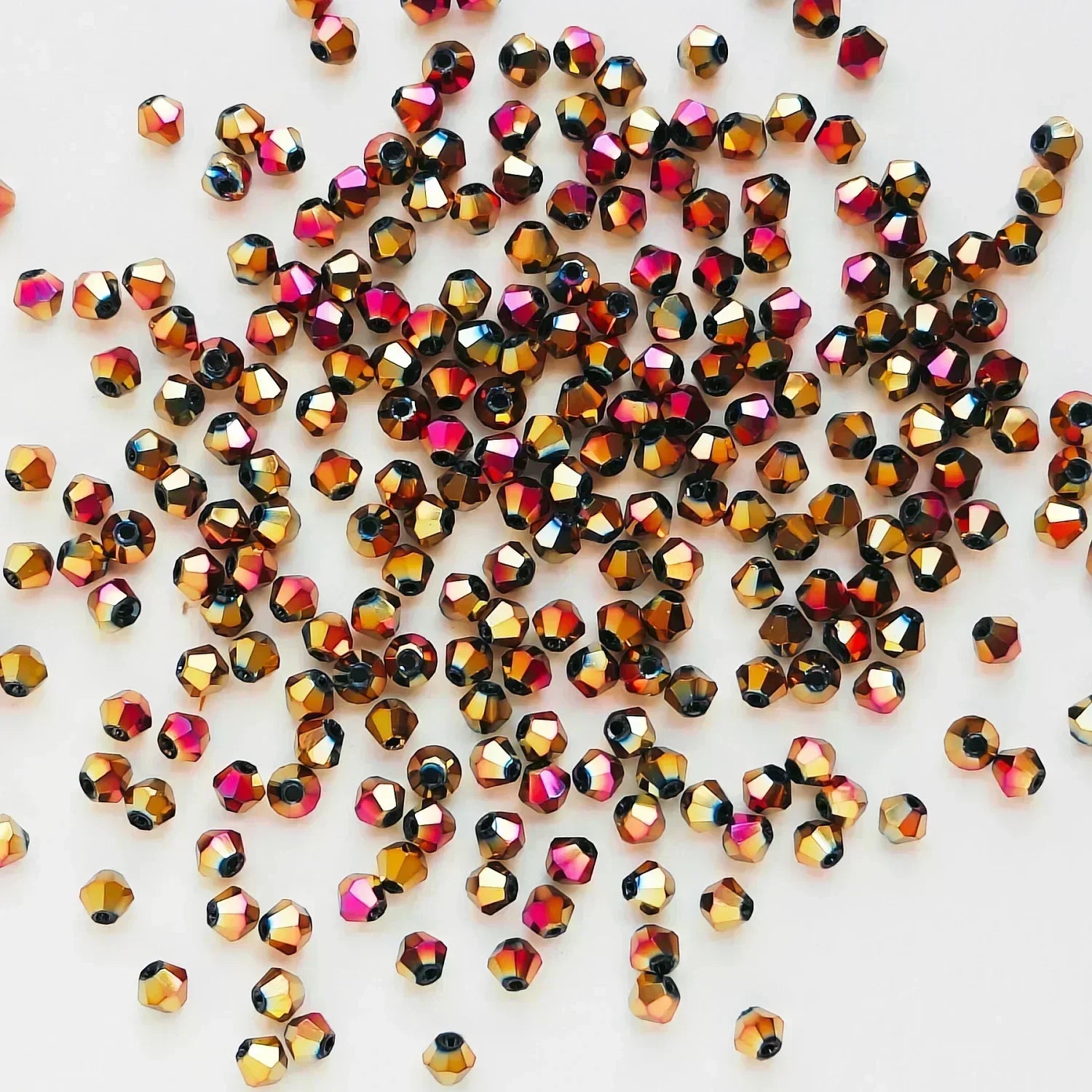 Shiny Faceted Austria Crystal Beads Bicone Spacer Loose Beads For DIY Jewelry Making Bracelets Neck 7