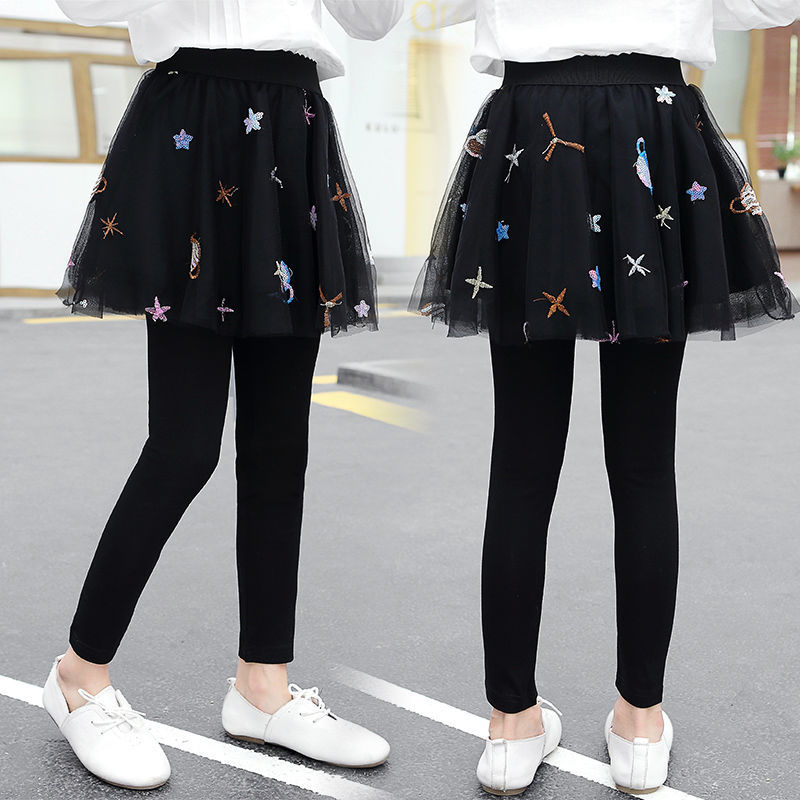New Spring Autumn Skirt Leggings Girls Kids Casual Pants Comfortable Cute Baby Clothes Children Clothing Dress Up