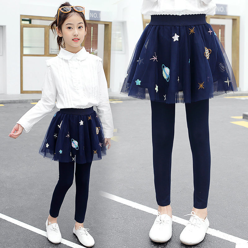 New Spring Autumn Skirt Leggings Girls Kids Casual Pants Comfortable Cute Baby Clothes Children Clothing Dress Up