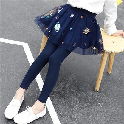 New Spring Autumn Skirt Leggings Girls Kids Casual Pants Comfortable Cute Baby Clothes Children Clothing Dress Up