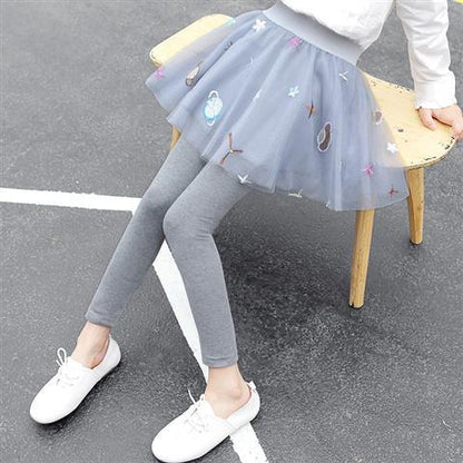 New Spring Autumn Skirt Leggings Girls Kids Casual Pants Comfortable Cute Baby Clothes Children Clothing Dress Up