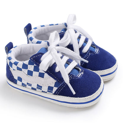 Soft Sole Newborn Baby Shoes for Boys First Walker, Comfortable Classic Canvas Casual Sports Shoes for Toddlers