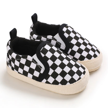 Soft Sole Newborn Baby Shoes for Boys First Walker, Comfortable Classic Canvas Casual Sports Shoes for Toddlers
