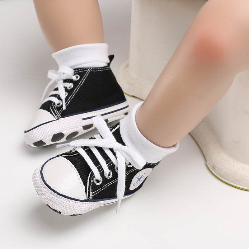 Infant Toddler Anti-slip Baby Shoes Baby Canvas Classic Sneakers Newborn Star Sports Shoes Baby Boys Girls First Walkers
