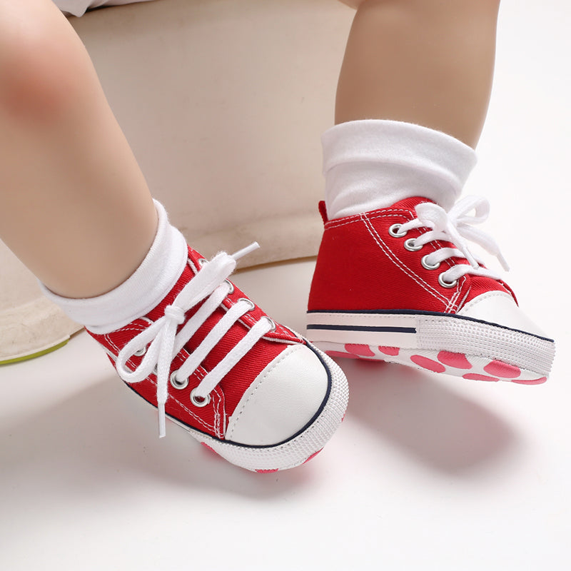Infant Toddler Anti-slip Baby Shoes Baby Canvas Classic Sneakers Newborn Star Sports Shoes Baby Boys Girls First Walkers