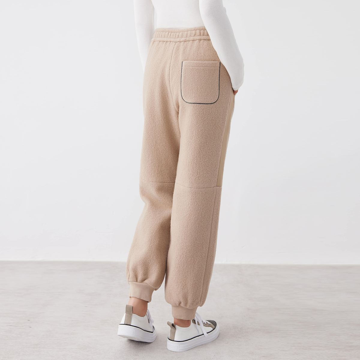 Luxury Brand High Quality Women Clothing Casual Trousers Thick 100 Wool Pants Autumn Winter Elegant 2