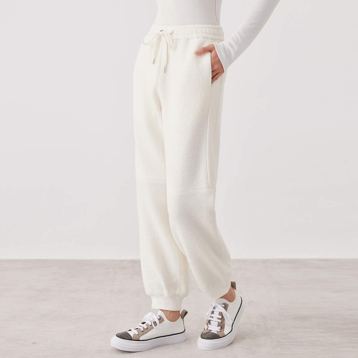 Luxury Brand High Quality Women Clothing Casual Trousers Thick 100 Wool Pants Autumn Winter Elegant 3