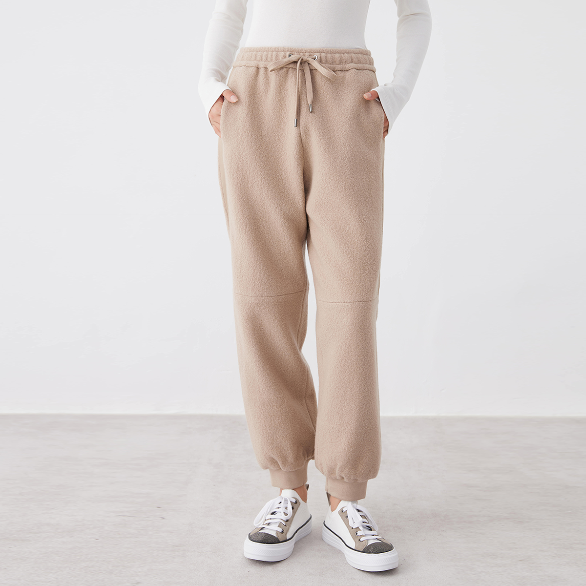 Luxury Brand High Quality Women Clothing Casual Trousers Thick 100 Wool Pants Autumn Winter Elegant 5