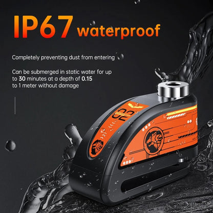 Alarm Disc Padlock Waterproof 120 DB Motorbike Wheel Lock 1