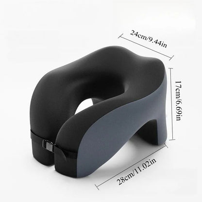 Memory Foam U-Shaped Travel Neck Pillow with Cervical Support